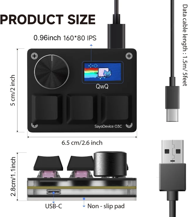 Alt view image 2 of 7 - O3C Rapid Trigger Keyboard With Hall Magnetic Switch For OSU Geometry Dash