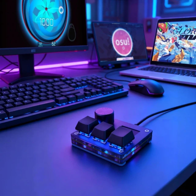 Alt view image 7 of 7 - O3C Rapid Trigger Keyboard With Hall Magnetic Switch For OSU Geometry Dash