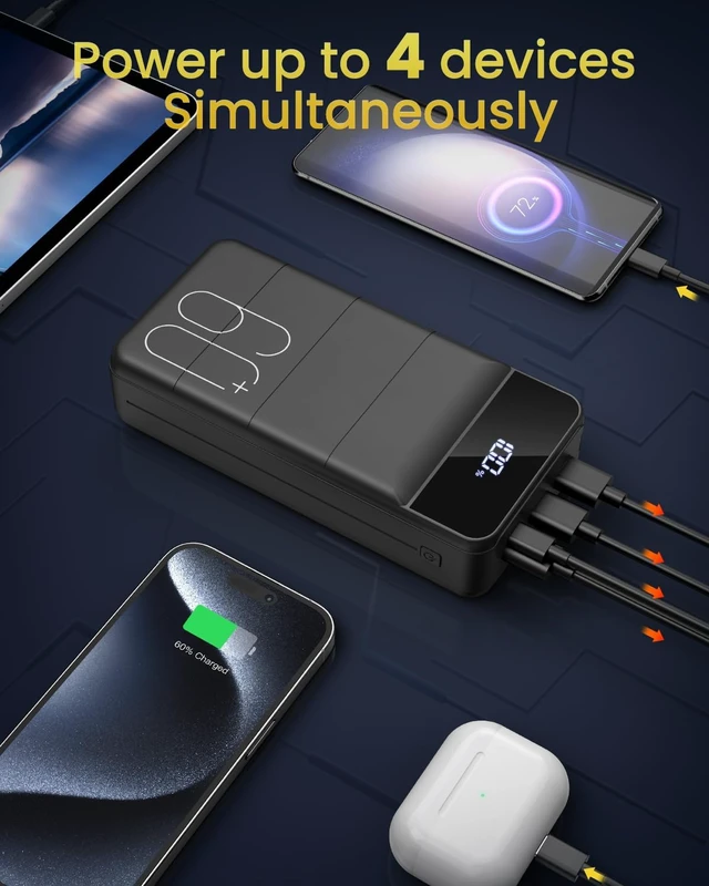 Alt view image 4 of 7 - Portable Charger Power Bank 60000mAh, Battery Bank, Portable Phone Charger
