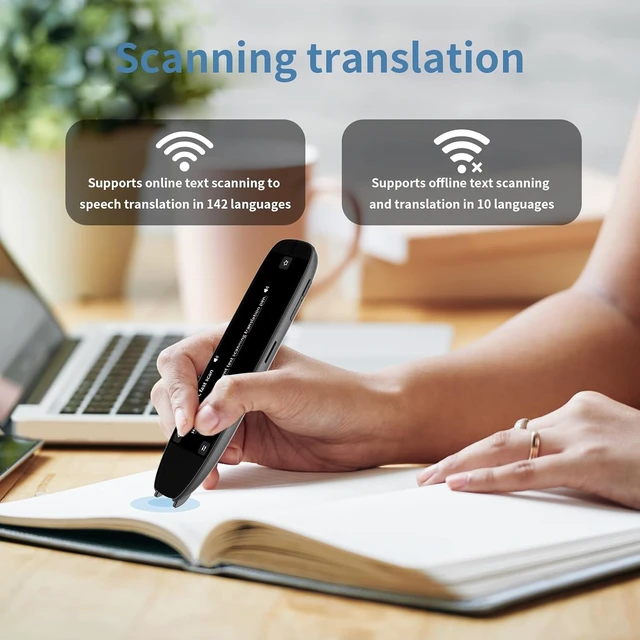 Alt view image 3 of 7 - Scan Translator Pen, Dyslexia Tools, Language Translator Device, Text to Speech Reading Pen for Learning Difficulties, Language Learners and Elderly Users, 142 Online/10 Offline Languages