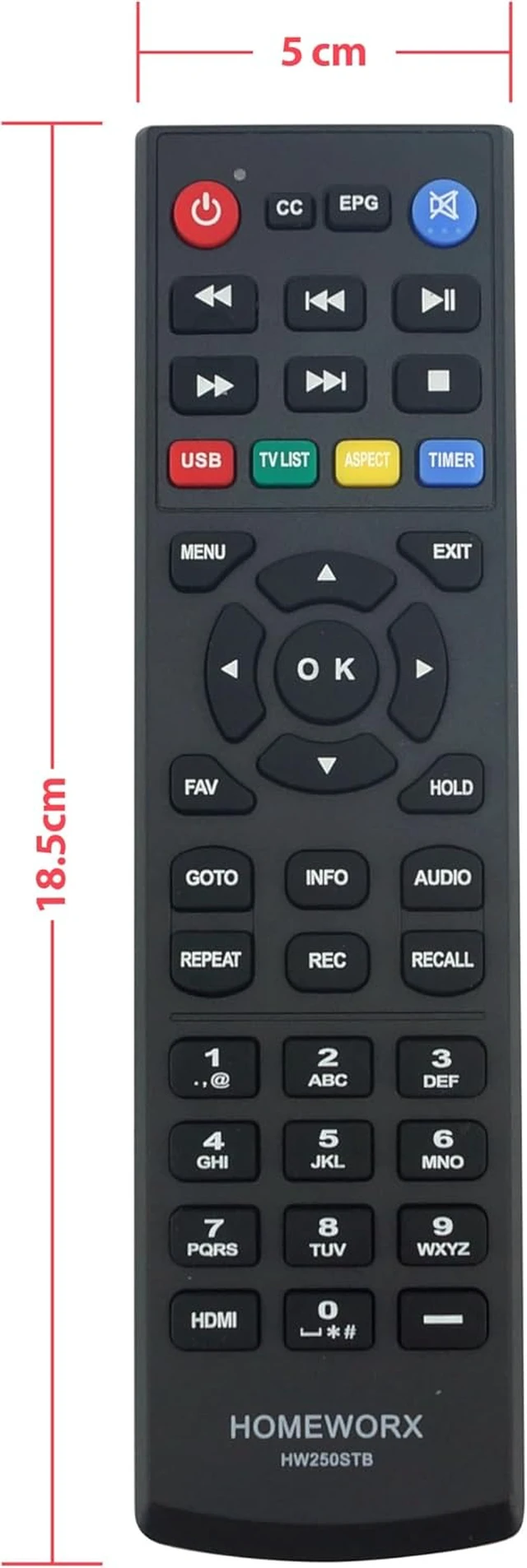 Alt view image 3 of 7 - ATSC Digital Converter Box with TV Tuner, TV Recording, USB Multimedia Function, 1080P HDMI, Metal Case, Clear QAM, by HomeWorx (HW250STB)