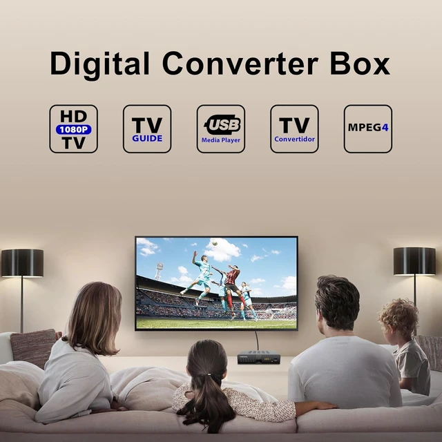 Alt view image 7 of 7 - ATSC Digital Converter Box with TV Tuner, TV Recording, USB Multimedia Function, 1080P HDMI, Metal Case, Clear QAM, by HomeWorx (HW250STB)