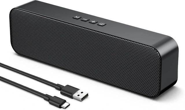 Main image of Computer Speakers for Desktop PC,USB Powered & Plug and Play,with Bluetooth 5.3/3.5mm AUX Input,Small Bluetooth Speakers with Stereo Sound Fit Under the Monitor for Office Work, Gaming, Music