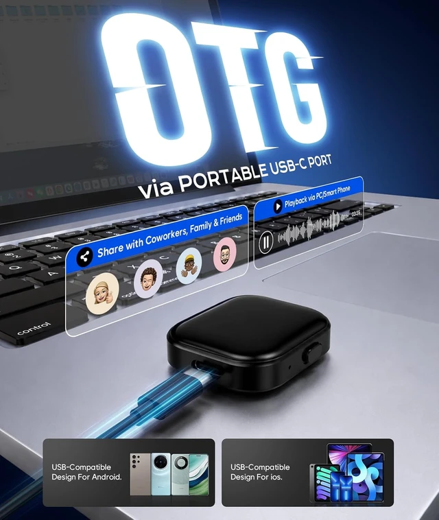 Alt view image 6 of 7 - 72GB(7600Hrs) Magnetic Voice Activated Recorder with DSP5.0 Noise Reduction