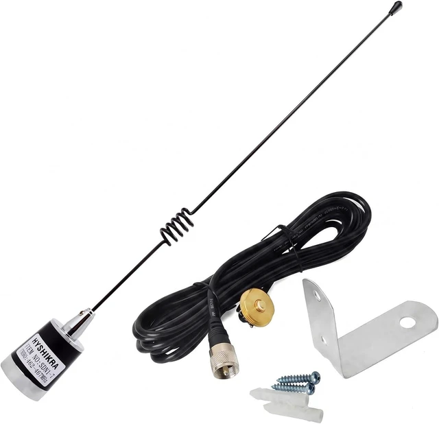 Main image of GMRS NMO Antenna, UHF 462-467Mhz Whip with Bracket Mount and 13.1ft Cable