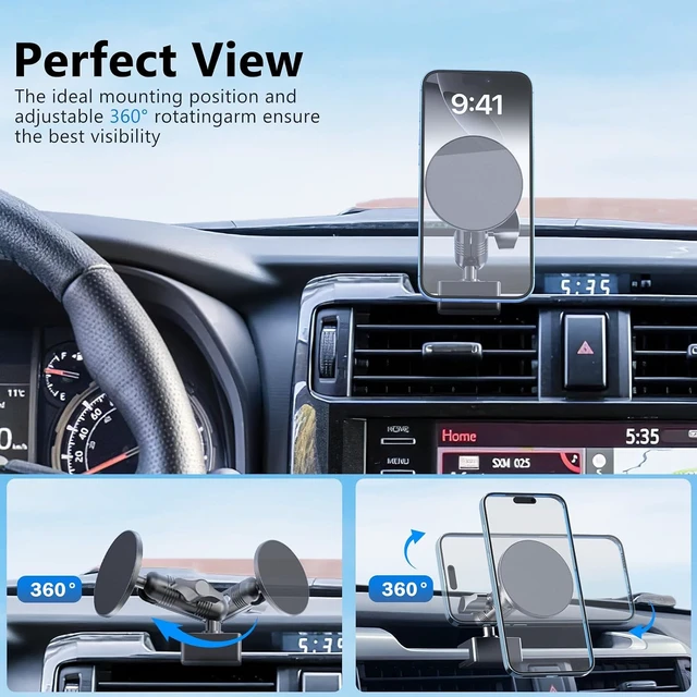 Alt view image 2 of 7 - Metal Ultra Magnetic Phone Mount for Toyota 4Runner 2010-2024