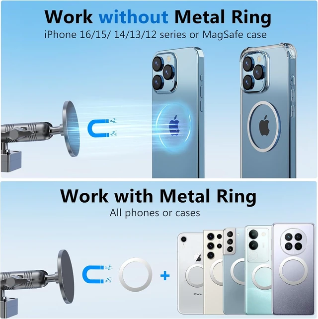 Alt view image 4 of 7 - Metal Ultra Magnetic Phone Mount for Toyota 4Runner 2010-2024