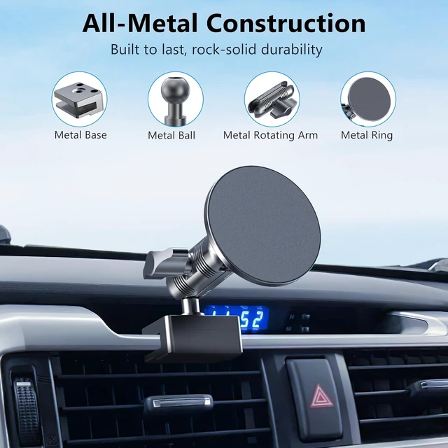 Alt view image 5 of 7 - Metal Ultra Magnetic Phone Mount for Toyota 4Runner 2010-2024