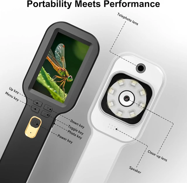 Alt view image 7 of 7 - Handheld Digital Microscope 500X, 3" HD IPS Display, Coin & Jewel Magnifier