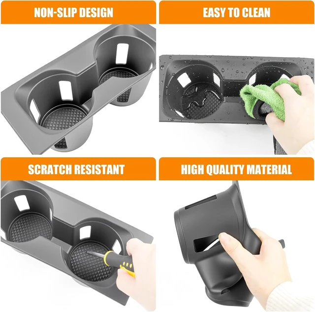 Alt view image 7 of 7 - Center Console Cup Holder Compatible with 2018-2024 Ford Expedition&Expedition Max 1st Row Drink Holder Cupholder Coast for Expedition Accessories