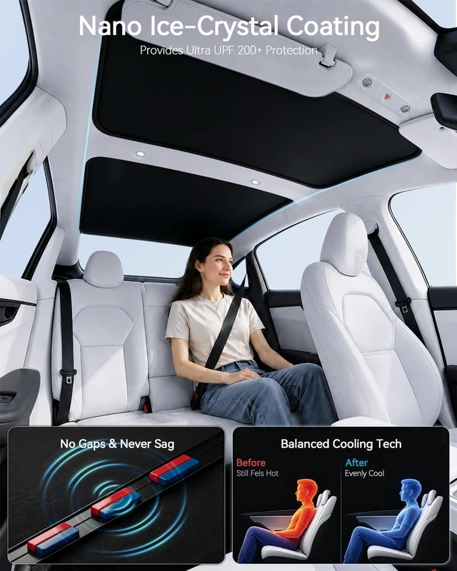 Alt view image 5 of 7 - 2026 Tesla Model 3 Sunshade Roof, Tesla Model 3 Highland Accessories