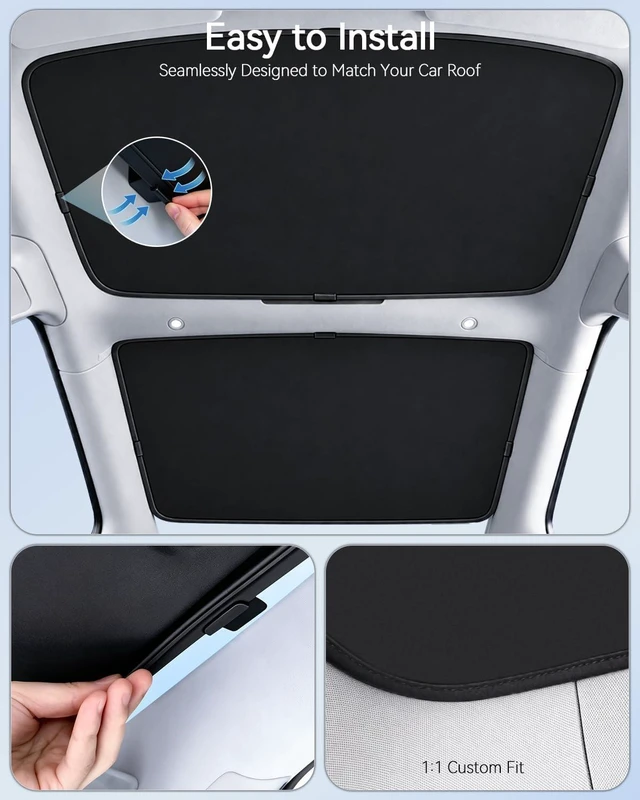 Alt view image 6 of 7 - 2026 Tesla Model 3 Sunshade Roof, Tesla Model 3 Highland Accessories