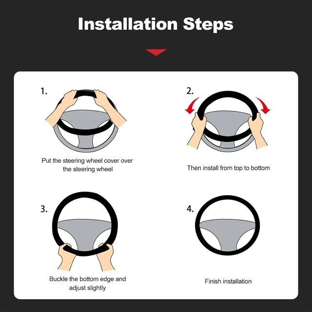 Alt view image 6 of 7 - Car Steering Wheel Sleeve,D-Type Forging Carbon Fiber and Leather Steering Wheel Sleeve,37-38cm/14.5-15inch,Non-Slip,Soft,Breathable,Modern Sports Style