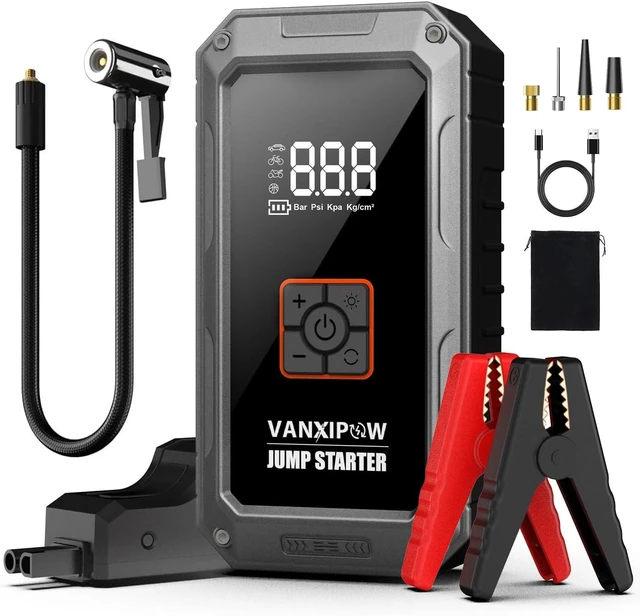 Main image of M1 7000A Car Battery Jump Starter with Air Compressor 150PSI (9.0 L Gas/8.0L Diesel), Portable Car Jump Starter Power Pack, Battery Charger 12V Jump Box with LED Light, Large LED Display, Power Bank