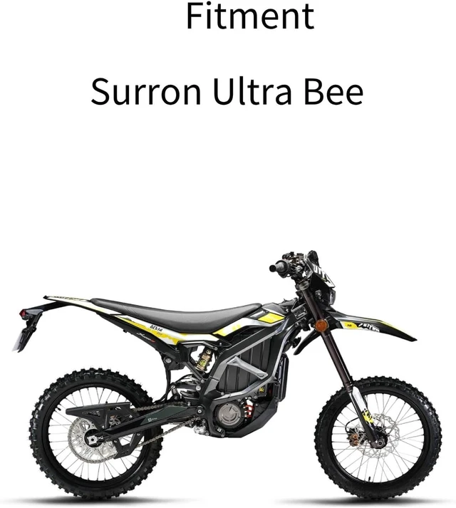 Alt view image 5 of 7 - Headlight Cover for Surron Ultra Bee, Motorcycle Mudguard Fender, Imitate Carbon Fiber Windshield for Sur Ron Electric Dirt Bike (Water transfer glossy)