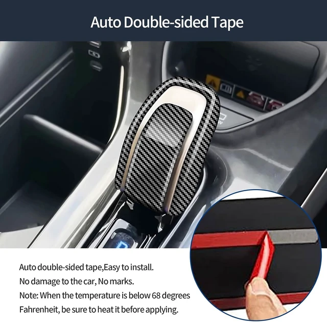 Alt view image 6 of 6 - Gear Shift knob Cover Compatible with Toyota Crown 2023 2024 2025 2026 Center Console Shifter Trim Automatic Transmission Decoration Interior Car Accessories ABS 2PCS(Carbon Fiber Style)