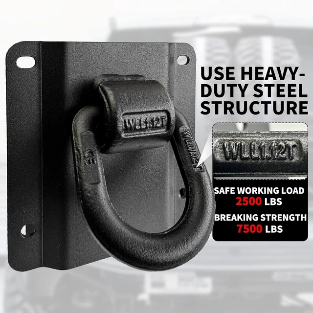 Alt view image 3 of 7 - 4 Pack Heavy Duty Tie Down Anchors Truck Bed Tie Downs Car Accessories Fit for 2015-2025 Ford F150 F250 F350 & Raptor 2026 Replace# FL3Z-99000A64-B & FL3Z-9928408-AB