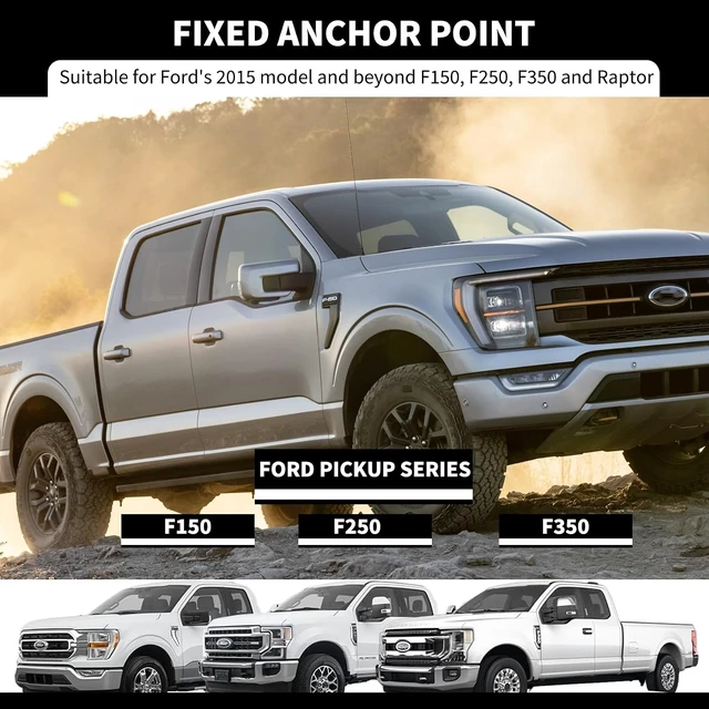 Alt view image 5 of 7 - 4 Pack Heavy Duty Tie Down Anchors Truck Bed Tie Downs Car Accessories Fit for 2015-2025 Ford F150 F250 F350 & Raptor 2026 Replace# FL3Z-99000A64-B & FL3Z-9928408-AB