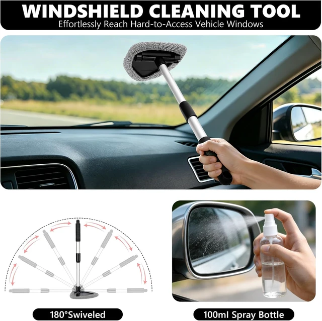 Alt view image 5 of 7 - Car Detailing Kit Interior Cleaning - with 8500PA Car Vacuum Portable Cordless, Car Detailing Brush Set, Windshield Tool, Car Wash Kit for Women/Men, Gray