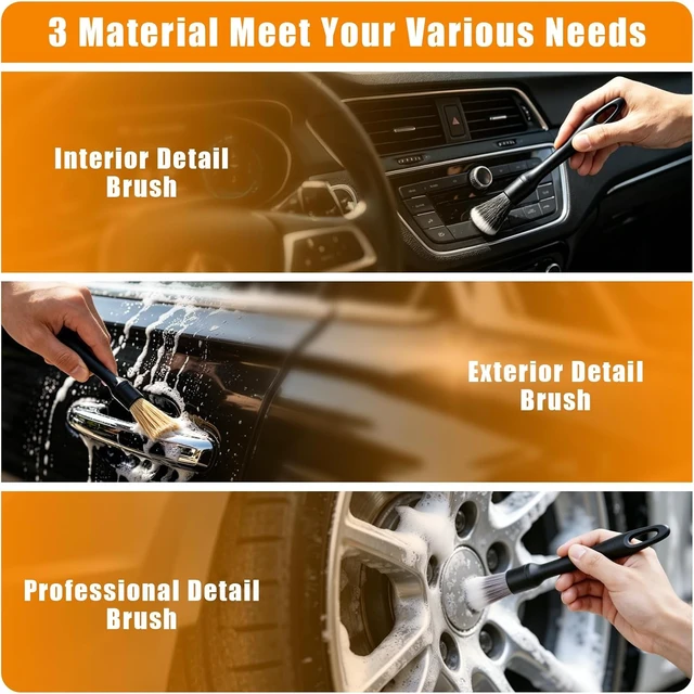 Alt view image 5 of 7 - Car Wash Detailing Kit Cleaning Set with Foam Gun Sprayer, Long-Handle Brush, Large Wash Mitt, Towels, Complete Interior & Exterior Car Washing Supply Set (Orange)