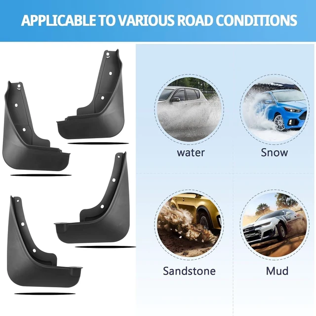 Alt view image 6 of 7 - 2022-2025 2026 Tucson Mud Flaps Splash Guards for 2026 Hyundai Tucson Accessories No Drilling Mudflaps Wheel Liner Fenders Compatible with 2022-2026 Hyundai Tucson & Tucson Hybrid (NOT FIT N Line)