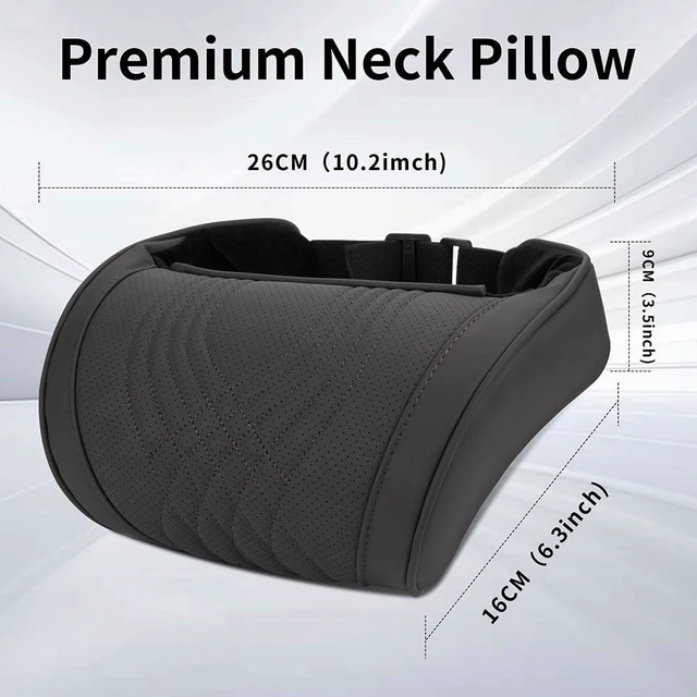 Alt view image 4 of 7 - Car Neck Pillow for Driving Headrest Memory Foam Black, 2 Packs