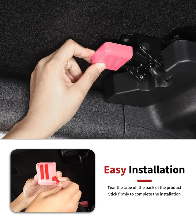 Alt view image 5 of 6 - Hardtop Removal Switch Cover Fit for Ford Bronco 4 Door 2021-2026 Interior Accessories, Roof Panel Switch Knob Trim Cover 13pcs Pink