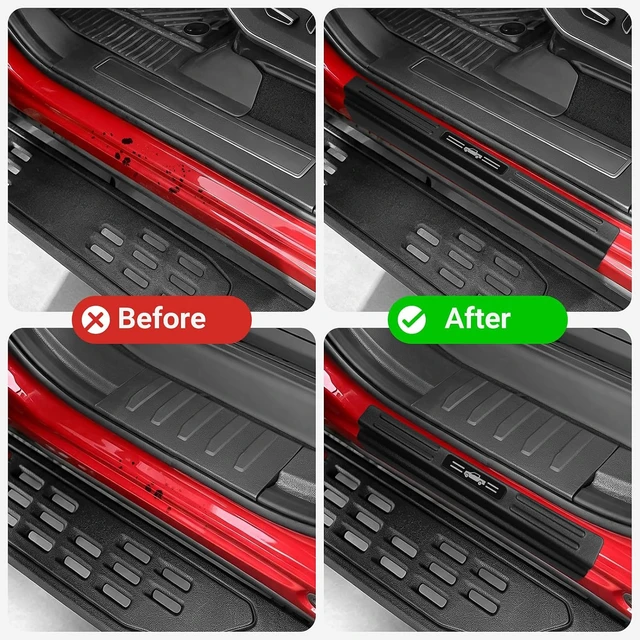 Alt view image 5 of 7 - 4PCS Door Sill Protector for 2021-2026 Ford F150 Accessories