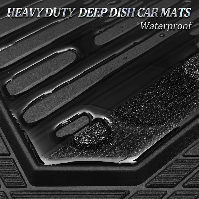 Alt view image 4 of 7 - Bling Glitter Car Floor Mats Heavy Rubber Deep Water Proof, Black