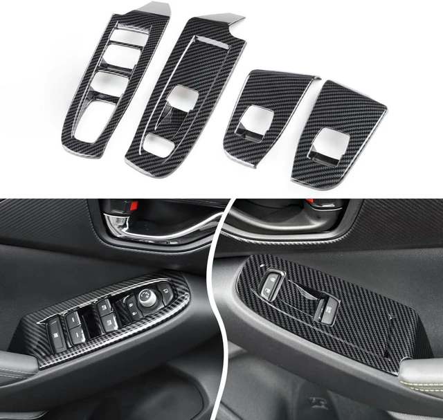 Main image of 4PCS Window Switch Panel Covers for 2024 2025 2026 Subaru Crosstrek/Impreza Accessories Carbon Fiber Plastic Window Control Switch Button Cover (4pcs)