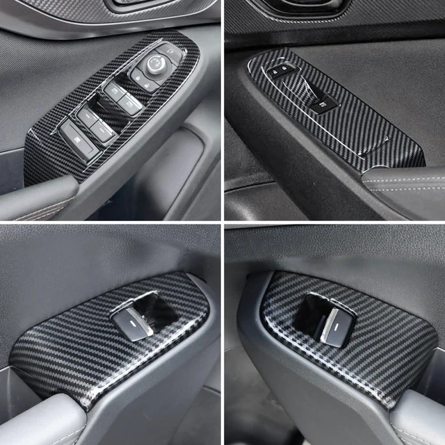 Alt view image 4 of 7 - 4PCS Window Switch Panel Covers for 2024 2025 2026 Subaru Crosstrek/Impreza Accessories Carbon Fiber Plastic Window Control Switch Button Cover (4pcs)