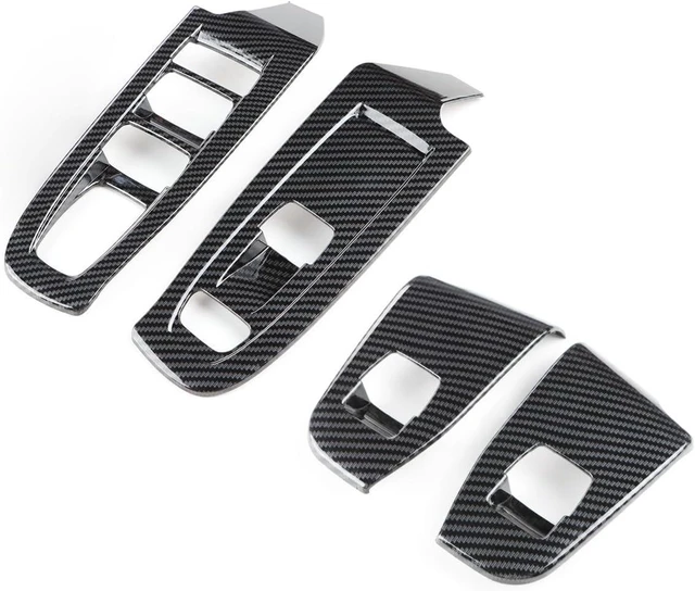 Alt view image 6 of 7 - 4PCS Window Switch Panel Covers for 2024 2025 2026 Subaru Crosstrek/Impreza Accessories Carbon Fiber Plastic Window Control Switch Button Cover (4pcs)