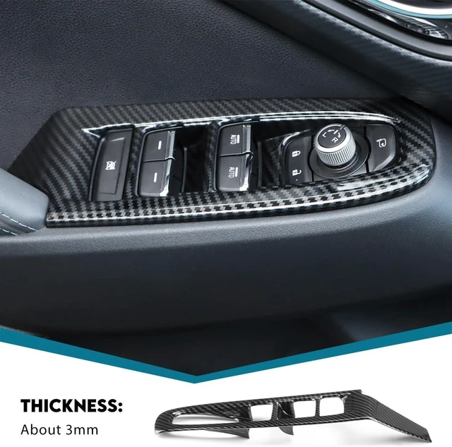 Alt view image 7 of 7 - 4PCS Window Switch Panel Covers for 2024 2025 2026 Subaru Crosstrek/Impreza Accessories Carbon Fiber Plastic Window Control Switch Button Cover (4pcs)