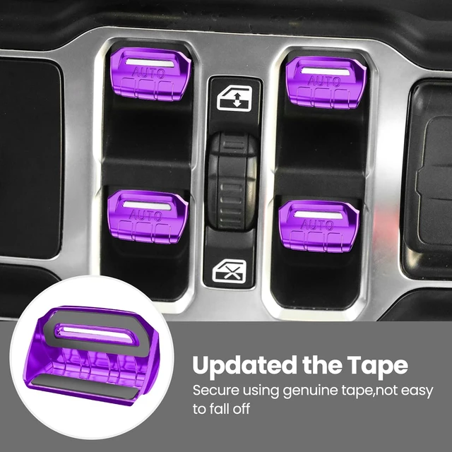 Alt view image 7 of 7 - Metal Knob Cover for Jeep Wrangler JL JLU & Gladiator JT 2018-2026