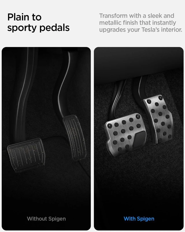 Alt view image 3 of 7 - Stainless Steel Performance Pedal Cover for All Model 3 and Y