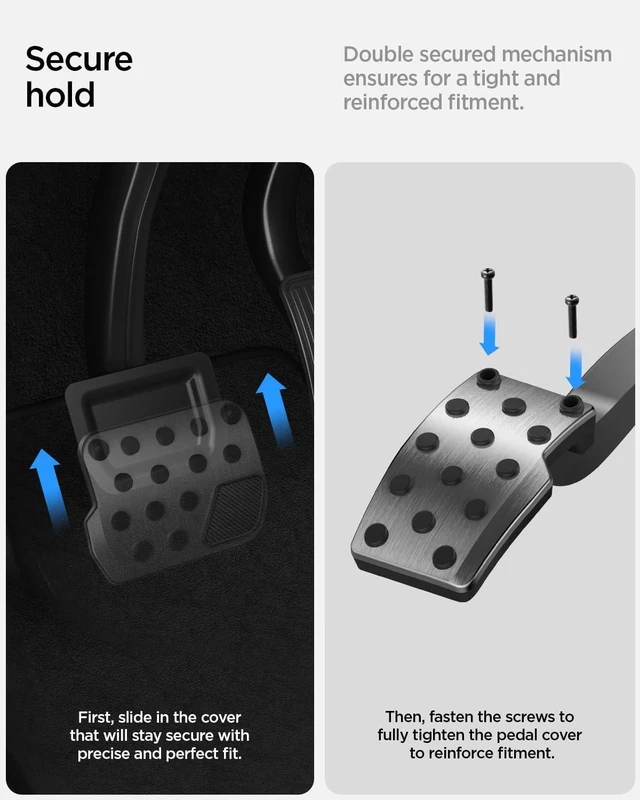 Alt view image 6 of 7 - Stainless Steel Performance Pedal Cover for All Model 3 and Y