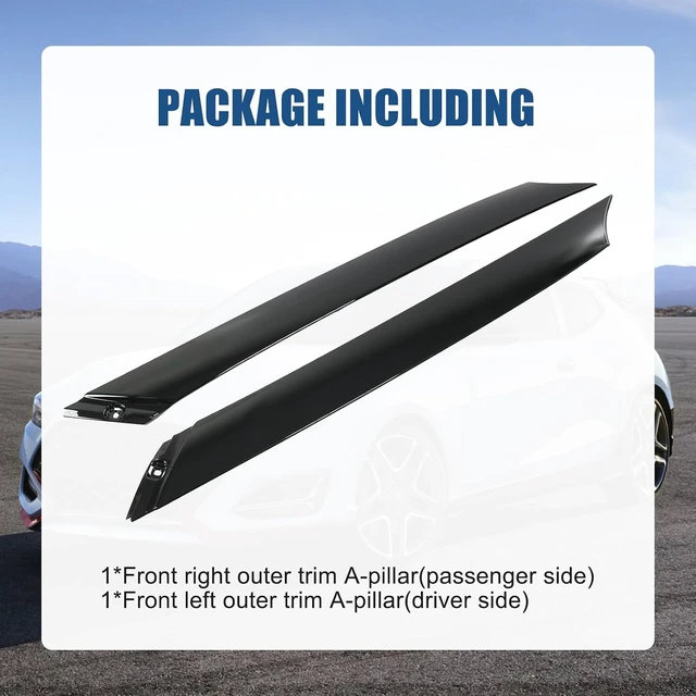 Alt view image 6 of 7 - A-Pillar Trim Molding Windshield Set (L&R) Replacement for Hyundai Veloster