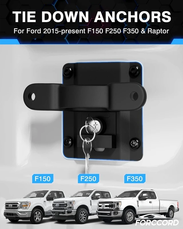 Alt view image 2 of 7 - 4-Pack Tie Down Anchors for F150 F250 F350 2015-2026