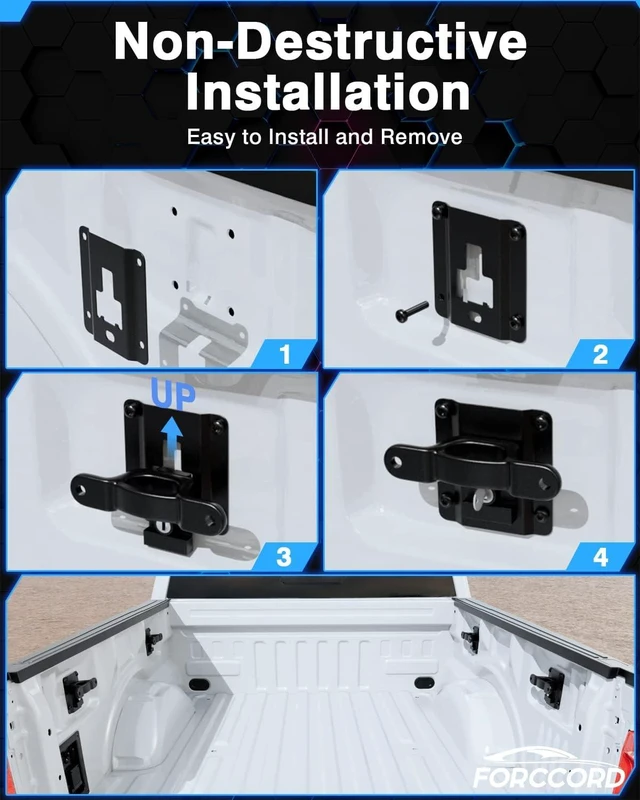 Alt view image 6 of 7 - 4-Pack Tie Down Anchors for F150 F250 F350 2015-2026