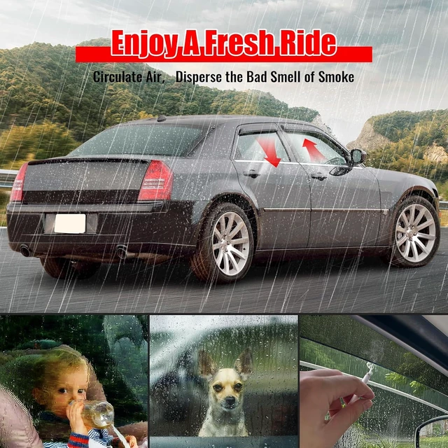 Alt view image 5 of 7 - Fit 2025-2026 Kia K4 Tape on Acrylic Smoke Tinted Window Visors Rain Guard