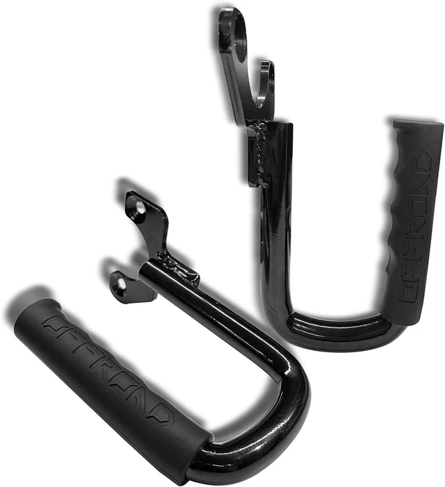 Alt view image 6 of 7 - Wrangler TJ Front Grab Handles for 1997-2006 Jeep Wrangler TJ & Unlimited - Steel,Black