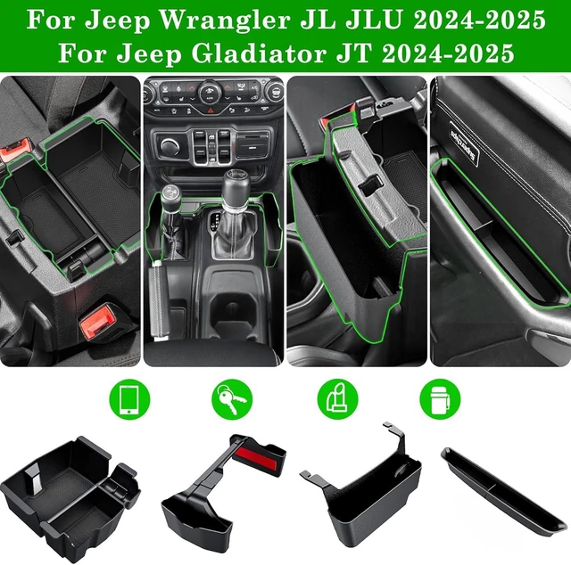 Alt view image 2 of 7 - Center Console Organizer for Jeep Wrangler & Gladiator 2024-2026