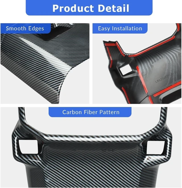 Alt view image 4 of 7 - Rear Air Vent Outlet Cover for 2026 Toyota Grand Highlander Accessories 2024 2025 Anti Kick Rear Seat Air Condition Vent Panel Frame Trim Interior Protector Sticker (ABS Carbon Fiber Style)