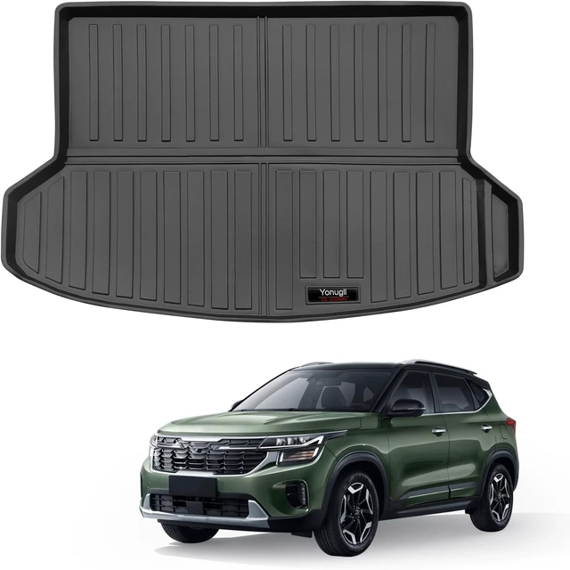 Alt view image 3 of 6 - Custom for 2021-2026 Kia Seltos Cargo Mats Trunk Liner All Weather TPE Protection Mat Accessories (for 2021-2026 Kia Seltos)