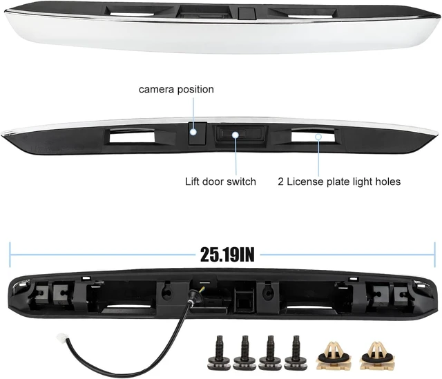 Alt view image 4 of 7 - 90810-9PG0A Chrome Tailgate Liftgate Handle for 13-19 Nissan Pathfinder