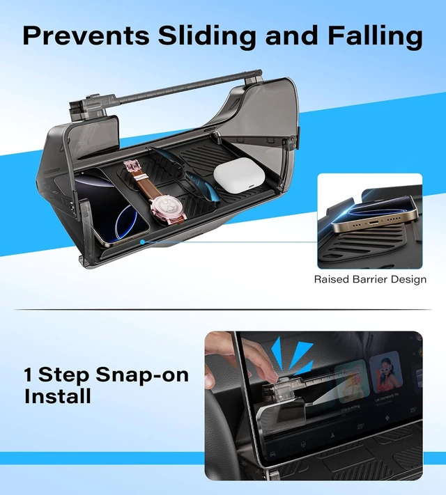 Alt view image 5 of 6 - for Tesla Model Y & 3 Under Screen Storage, fit Juniper, Highland