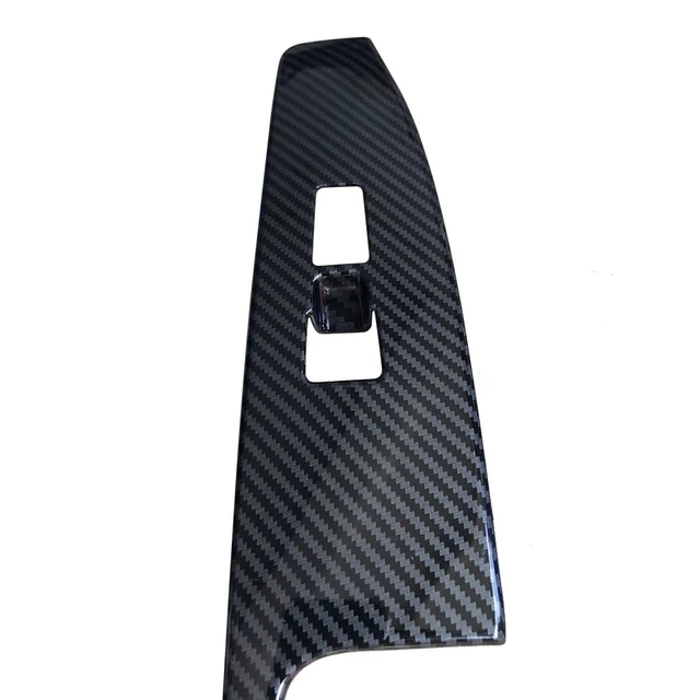 Alt view image 6 of 7 - 4pc Carbon Fiber Color Automobile Door Window Control Panel Cover Trim Fit for Hyundai Elantra 2017 2018 2019 2020 North American Version Rear Door Without seat Heating