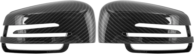 Main image of Pair New Exterior Rear View Mirror Housing Door Wing Mirror Covering Cap Carbon Fiber Pattern for Mercedes Benz a B C E GLA Class W204 W212