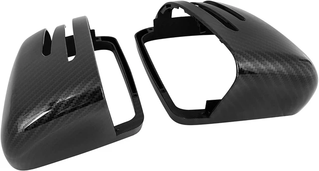 Alt view image 6 of 6 - Pair New Exterior Rear View Mirror Housing Door Wing Mirror Covering Cap Carbon Fiber Pattern for Mercedes Benz a B C E GLA Class W204 W212