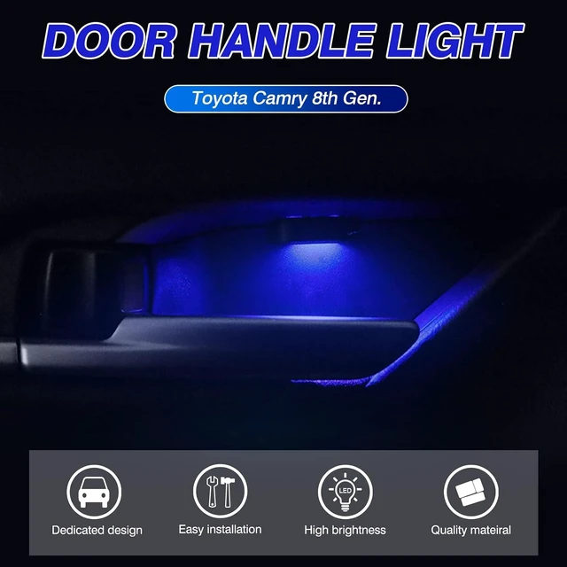 Alt view image 2 of 6 - LED Light for 2018-2023 2024 Toyota Camry Accessories Inner Door Handle Bowl Mood Lighting Decorative Interior Lamp 4PCS Blue